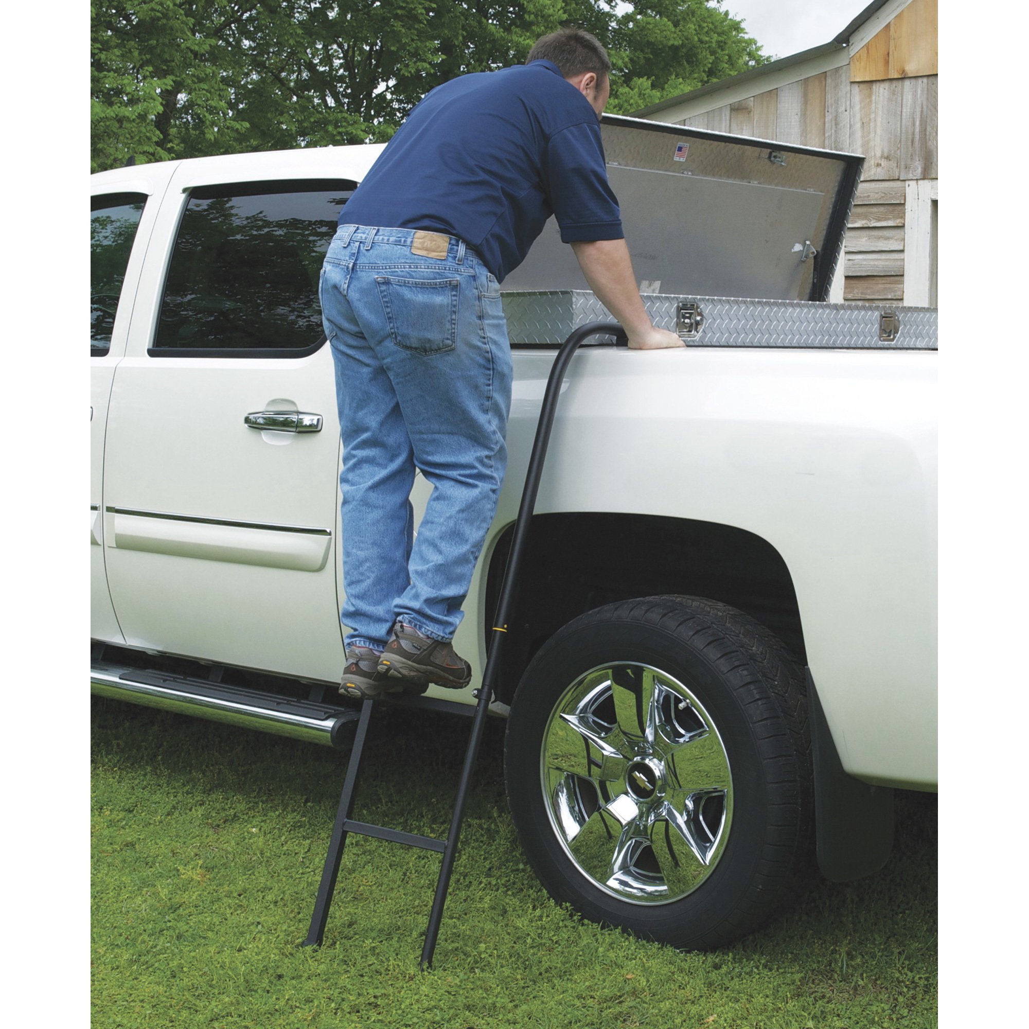 Buyers Products, Yellow Retractable Truck Steps with Nonslip Tread